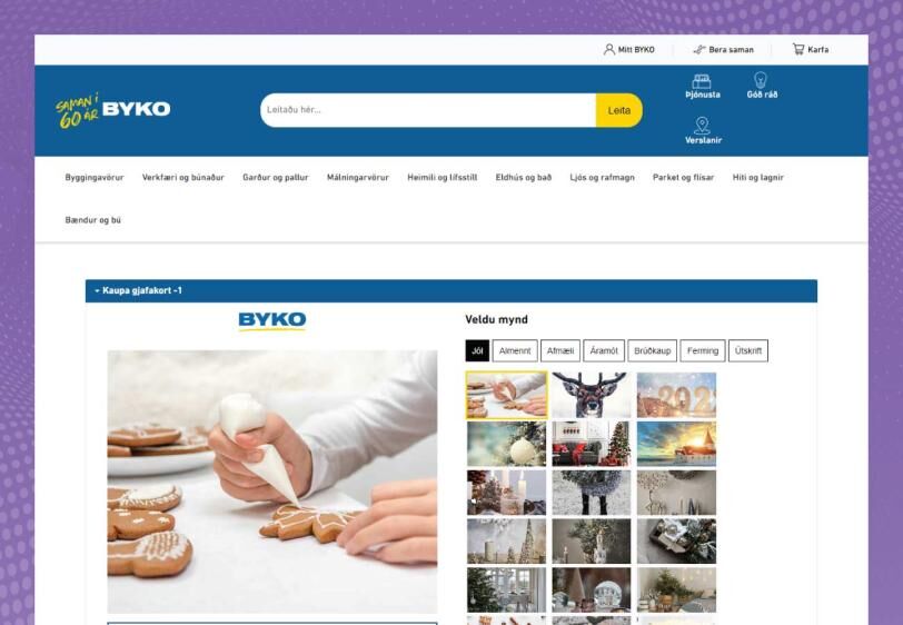 Ecommerce website design byko.is